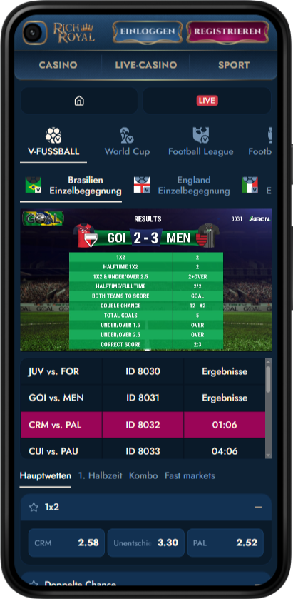 RichRoyal Casino Mobile App